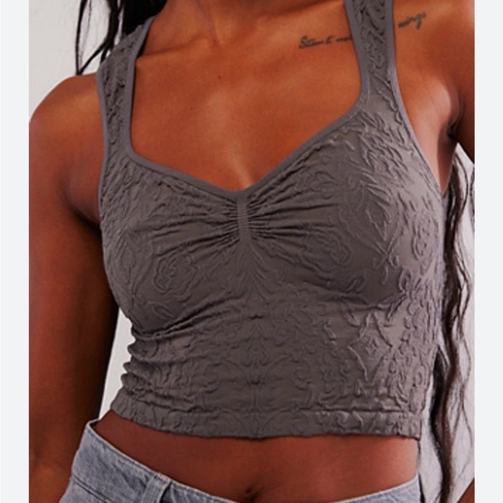 Free People intimately take me home seamless stretch Brown cami sz med/ large